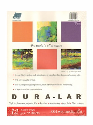 Grafix Dura-Lar Acetate Alternative Wet Media Pads 9 In. X 12 In. Pad Of 12 (P04DW0912)