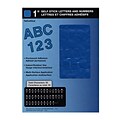 Headline Blue Vinyl Stick-On Letters 1 In. Helvetica Capitals And Numbers [Pack Of 4] (4PK-31114)