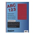 Headline Red Vinyl Stick-On Letters 1/2 In. Helvetica Capitals And Numbers [Pack Of 4] (4PK-31813)