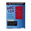 Headline Red Vinyl Stick-On Letters 3/4 In. Helvetica Capitals And Numbers [Pack Of 4] (4PK-31913)