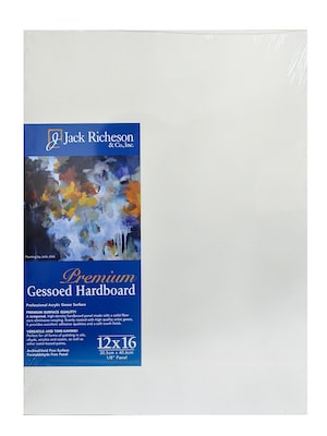 Jack Richeson Gessoed 1/8 In. Hardboard Panels 12 In. X 16 In. White (1511216)
