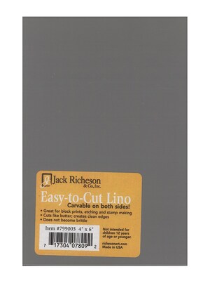 Jack Richeson Unmounted Easy-To-Cut Linoleum 4 In. X 6 In. [Pack Of 6] (6PK-799003)