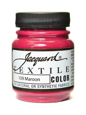 Jacquard Textile Colors Paint, Maroon, 4/Pk (4PK-JAC1109)