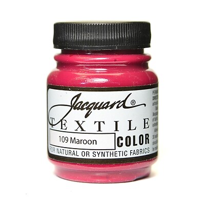Jacquard Textile Colors Paint, Maroon, 4/Pk (4PK-JAC1109)