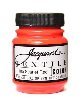 Jacquard Textile Colors Paint, Scarlet Red, 4/Pk (4PK-JAC1105)