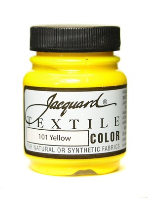 Jacquard Textile Colors Paint, Yellow, 4/Pk (4PK-JAC1101)