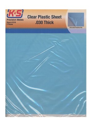 K And S Clear Plastic Sheets 0.030 In. Pack Of 2 8.5 In. X 11 In. [Pack Of 4] (4PK-1310)