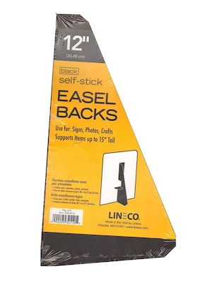 Lineco Self Stick Easel Backs Black 12, 5/Pack, 2 Packs per Box (2PK-328-3312)