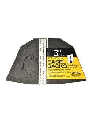Lineco Self Stick Easel Backs Black 3 In. Pack Of 5 [Pack Of 3] (3PK-328-3303)