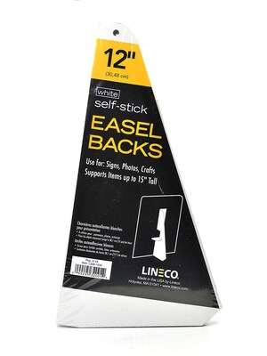 Lineco Self Stick Easel Backs White 12 In. Pack Of 25 (L328-1232)
