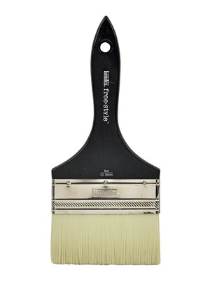Liquitex Free-Style Large Scale Brushes Broad Flat/Varnish 4 In. Short Handle (1300704)