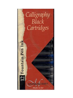 Manuscript Calligraphy Ink Cartridges Black Pack Of 12 [Pack Of 6] (PK6-MC0461CB)