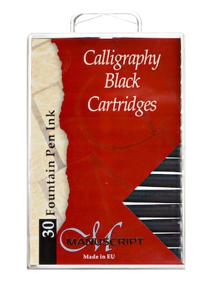 Manuscript Calligraphy Ink Cartridges Black Pack Of 30 [Pack Of 5] (PK5-MC0401CB)