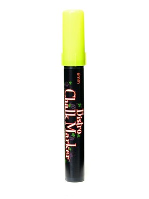 Marvy Uchida Bistro Chalk Markers Fluorescent Yellow Broad Point [Pack Of 6] (6PK-480S-F5)