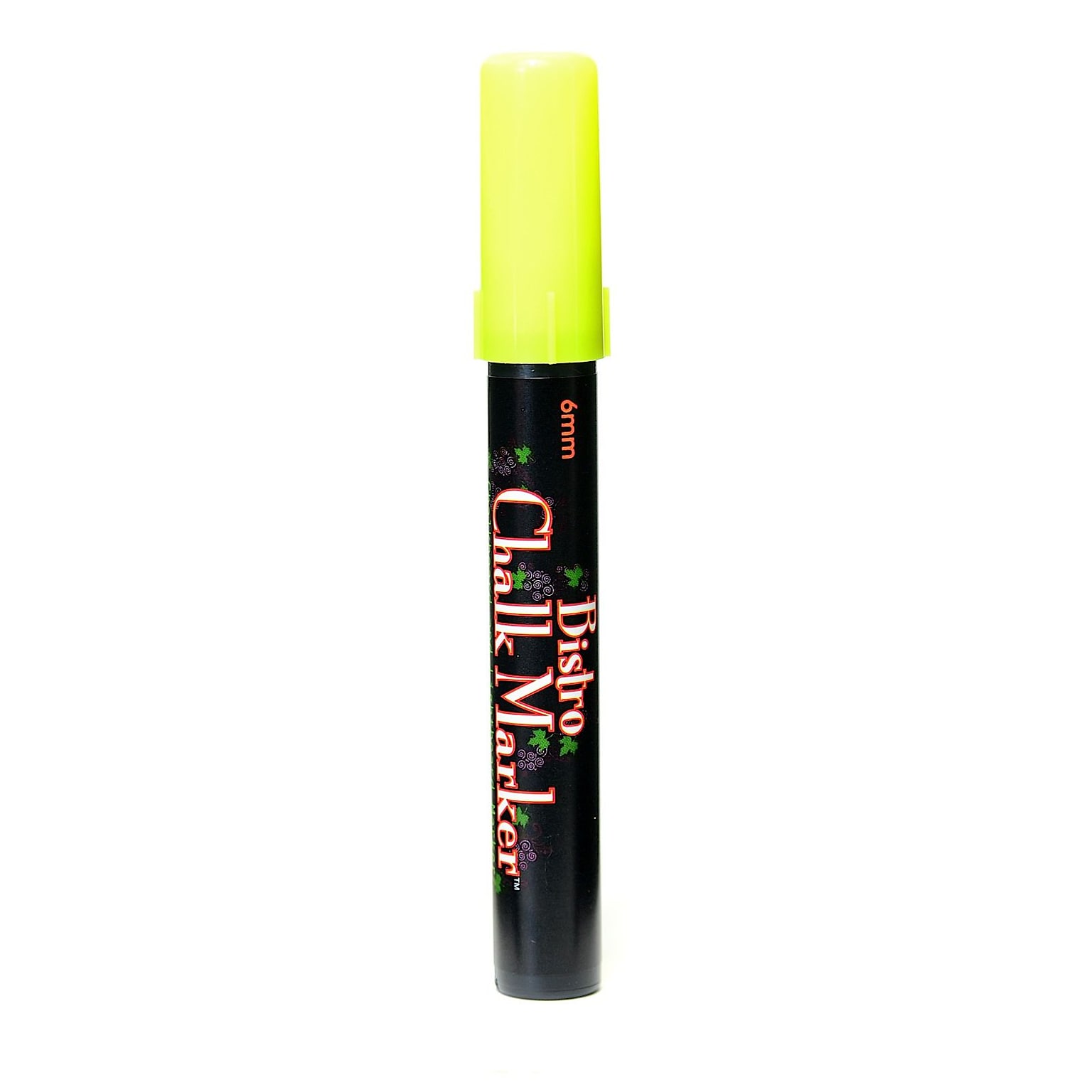 Marvy Uchida Bistro Chalk Markers Fluorescent Yellow Broad Point [Pack Of 6] (6PK-480S-F5)