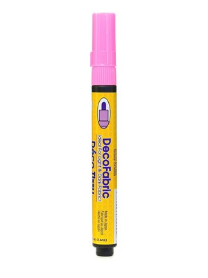 Marvy Uchida Decofabric Marker Fluorescent Pink [Pack Of 6] (6PK-222S#F9)