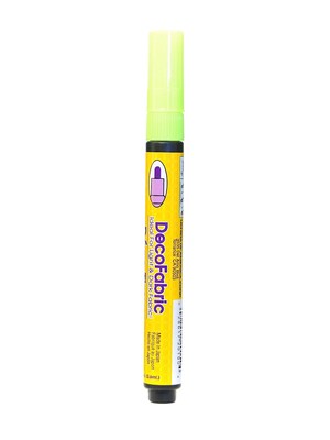 Marvy Uchida Decofabric Marker Fluorescent Yellow [Pack Of 6] (6PK-222S#F5)