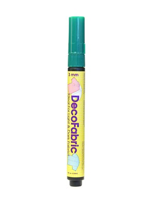 Marvy Uchida DecoFabric Markers, Bullet Tip, Green, 6/Pack (34587)