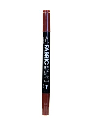 Marvy Uchida Fabric Ball  And  Brush Marker Brown [Pack Of 6] (6PK-122S-6)