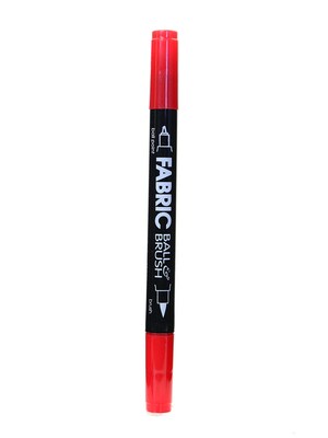 Marvy Uchida Fabric Ball  And  Brush Marker Red [Pack Of 6] (6PK-122S-2)