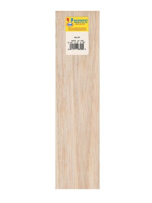 Midwest Balsa Sheets 3/16 In. 3 In. X 36 In. [Pack Of 10] (10PK-6305)