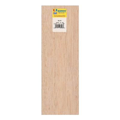 Midwest Balsa Sheets 3/32 In. 4 In. X 36 In. [Pack Of 10] (10PK-6403)