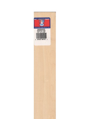 Midwest Basswood Sheets 1/4 In. 2 In. X 24 In. [Pack Of 5] (5PK-4115)