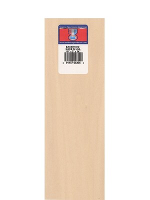 Midwest Basswood Sheets 1/8 In. 3 In. X 24 In. [Pack Of 10] (10PK-4304)