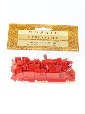 Mosaic Mercantile Solid Color Vitreous Glass Mosaic Tile Tomato Red 3/8 In. 1/6 Lb. Bag [Pack Of 6] (6PK-TOMMINI1/6)