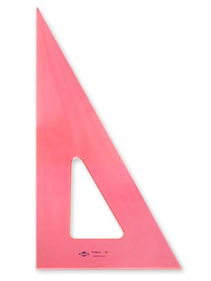Pacific Arc Professional Fluorescent Triangles 12 In. 30/60 Degrees [Pack Of 3] (3PK-2030F-12)
