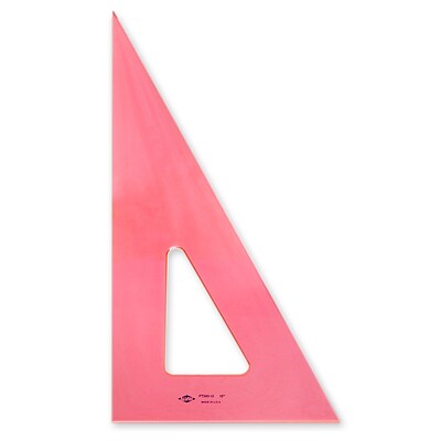 Pacific Arc Professional Fluorescent Triangles 12 In. 30/60 Degrees [Pack Of 3] (3PK-2030F-12)