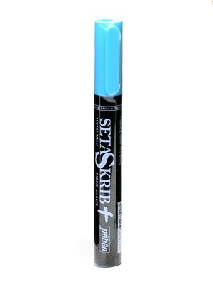 Pebeo Setaskrib Markers, Brush Tip, Fluorescent Blue Original, 6/Pack (90995)