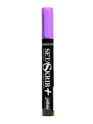 Pebeo Setaskrib Markers, Brush Tip, Fluorescent Violet Original, 6/Pack (90999)