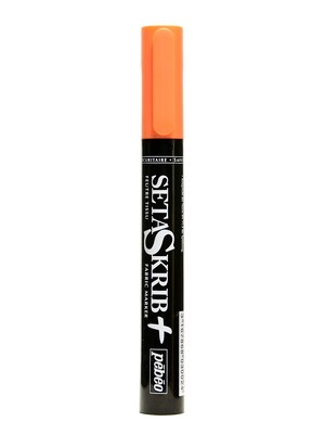 Pebeo Setaskrib Markers, Brush Tip, Orange Original, 6/Pack (91006)