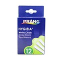 Prang Hygieia Dustless Board Chalk White, 12/Pack (12PK-31144)