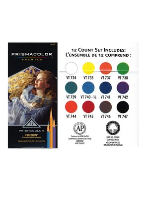 Prismacolor Verithin Colored Pencil Sets Set Of 12 [Pack Of 2] (2PK-2476)