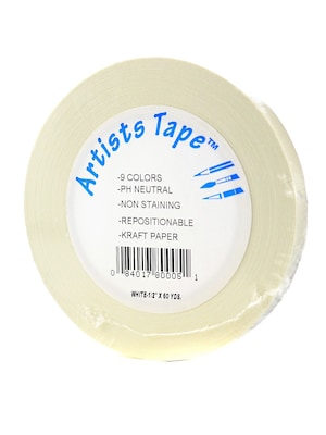 Pro Tapes White ArtistS Tape 1/2 In. X 60 Yd. [Pack Of 3] (3PK-PART 12W)