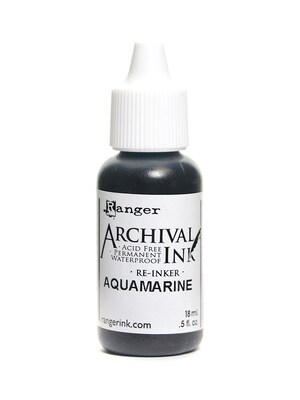 Ranger Archival Ink Aquamarine 1/2 Oz. Bottle [Pack Of 6] (6PK-ARR30867)