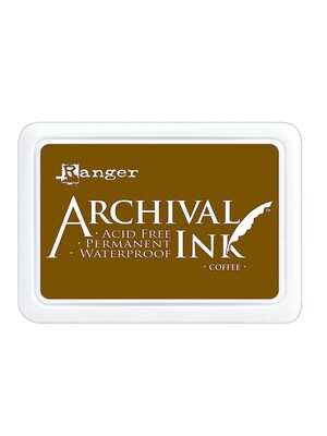 Ranger Archival Ink Coffee 2 1/2 In. X 3 3/4 In. Pad [Pack Of 3] (3PK-AIP31451)