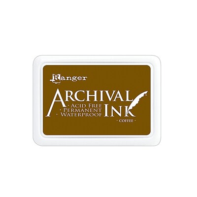 Ranger Archival Ink Coffee 2 1/2 In. X 3 3/4 In. Pad [Pack Of 3] (3PK-AIP31451)