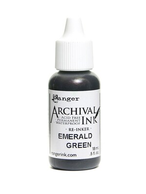 Ranger Archival Ink Emerald Green 1/2 Oz. Bottle [Pack Of 6] (6PK-ARR30485)