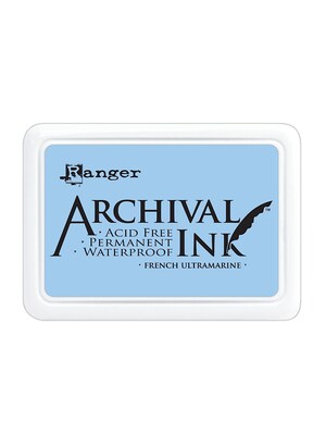Ranger Archival Ink French Ultramarine 2 1/2 In. X 3 3/4 In. Pad [Pack Of 3] (3PK-AIP30607)