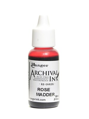 Ranger Archival Ink Rose Madder 1/2 Oz. Bottle [Pack Of 6] (6PK-ARR30928)