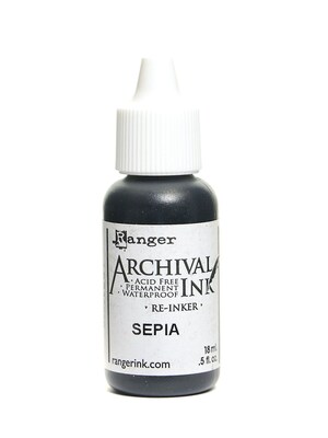 Ranger Archival Ink Sepia 1/2 Oz. Bottle [Pack Of 6] (6PK-ARR30850)