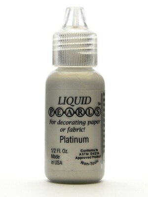Ranger Liquid Pearls Pearlescent Paint Platinum 1/2 Oz. [Pack Of 8] (8PK-LPL09719)