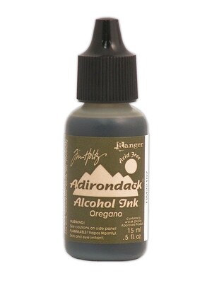 Ranger Tim Holtz Adirondack Alcohol Inks Oregano Earthtones 0.5 Oz. Bottle [Pack Of 6] (6PK-TIM22107)