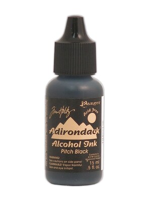 Ranger Tim Holtz Adirondack Alcohol Inks Pitch Black Earthtones 0.5 Oz. Bottle [Pack Of 6] (6PK-TIM22138)