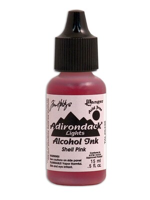 Ranger Tim Holtz Adirondack Alcohol Inks Shell Pink Lights 0.5 Oz. Bottle [Pack Of 6] (6PK-TAL25436)