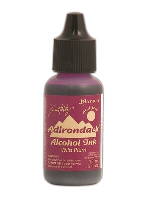 Ranger Tim Holtz Adirondack Alcohol Inks Wild Plum Earthtones 0.5 Oz. Bottle [Pack Of 6] (6PK-TIM22220)