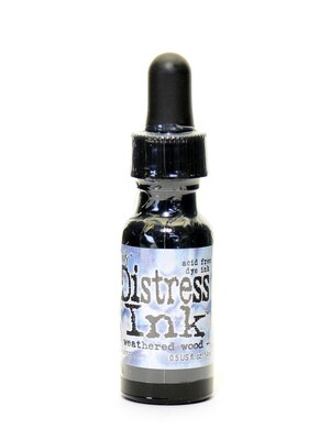 Ranger Tim Holtz Distress Ink Weathered Wood 0.5 Oz. Reinker Bottle [Pack Of 3] (3PK-TIM20318)